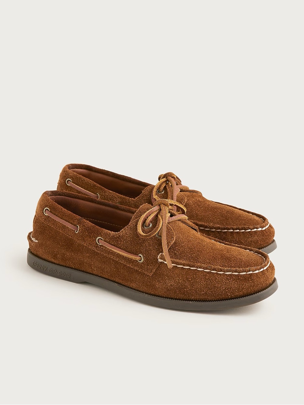Sperry® X J.Crew unisex two-eye boat shoes in roughout suede Size 9/9.5 $125